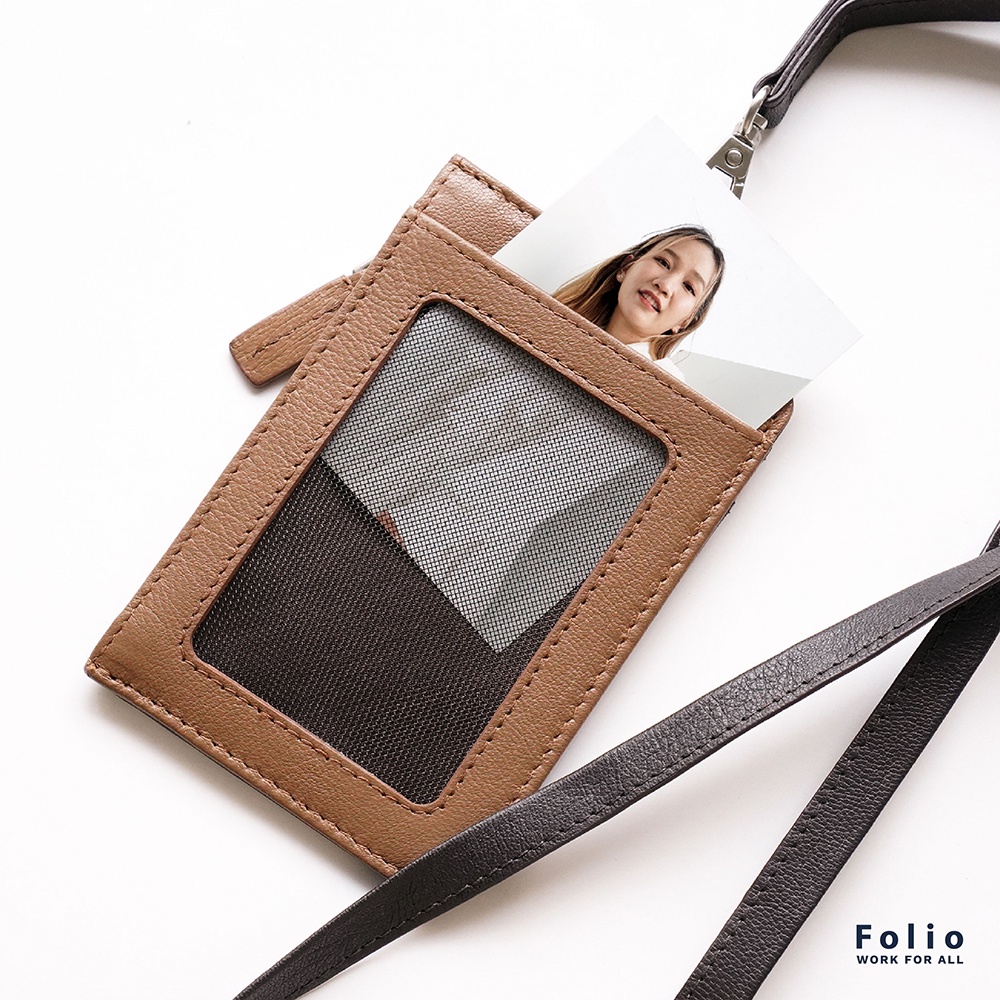 FOLIO : Myra ID Card Holder (Two-Tone) ที่ใส่บัตรพร้อมสายคล้องคอ-18646