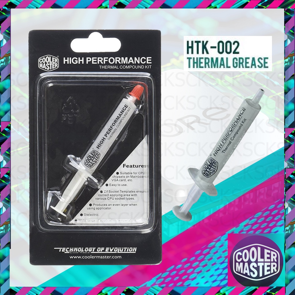ของแท้ ซิลิโคน ซีพียู COOLERMASTER HTK-002-U1 Silicone CPU Thermal Paste V1 E1 E2 Mastergel Cryofuze