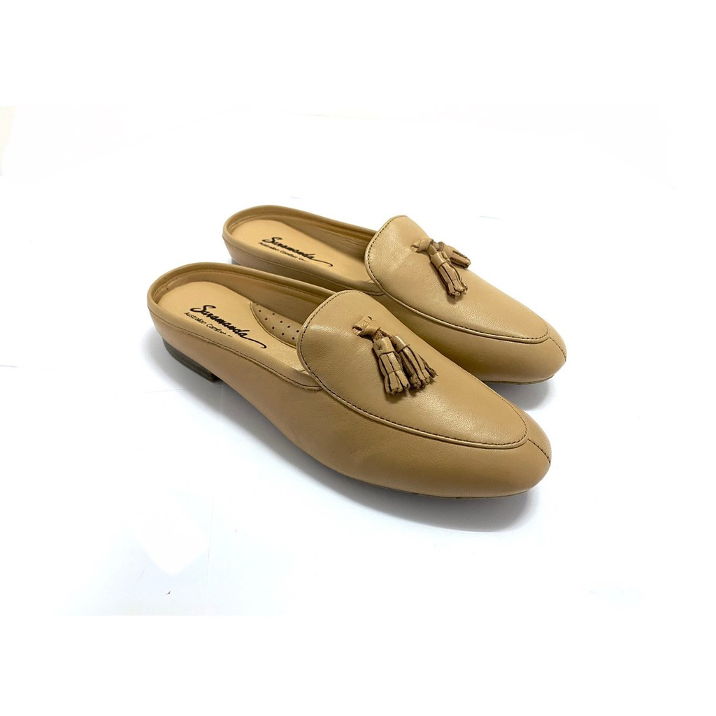Saramanda รุ่น 192026L SOPHIE II รองเท้าโลฟเฟอร์สตรีเปิดส้น หนังลูกแกะ แบบมีพู่ มี 3 สี
