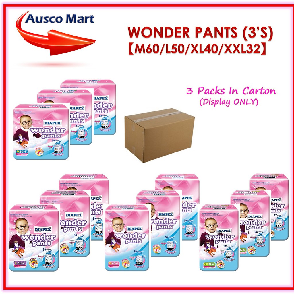 Diapex Wonder Pants ในกล่อง (3 ตัว)