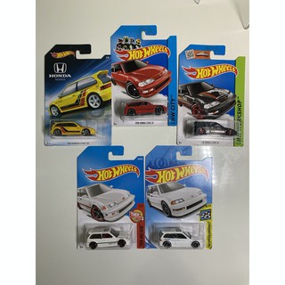 Hotwheels 90 HONDA CIVIC EF in Yellow HONDA SERIES 2 OF 8