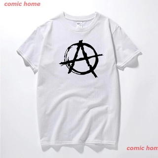 comic home 2022 New Casual T Shirt Men Brand Anarchy Symbol T Shirt - Punk Rock T Shirt Bedlam Evil Anarchist War Rocker