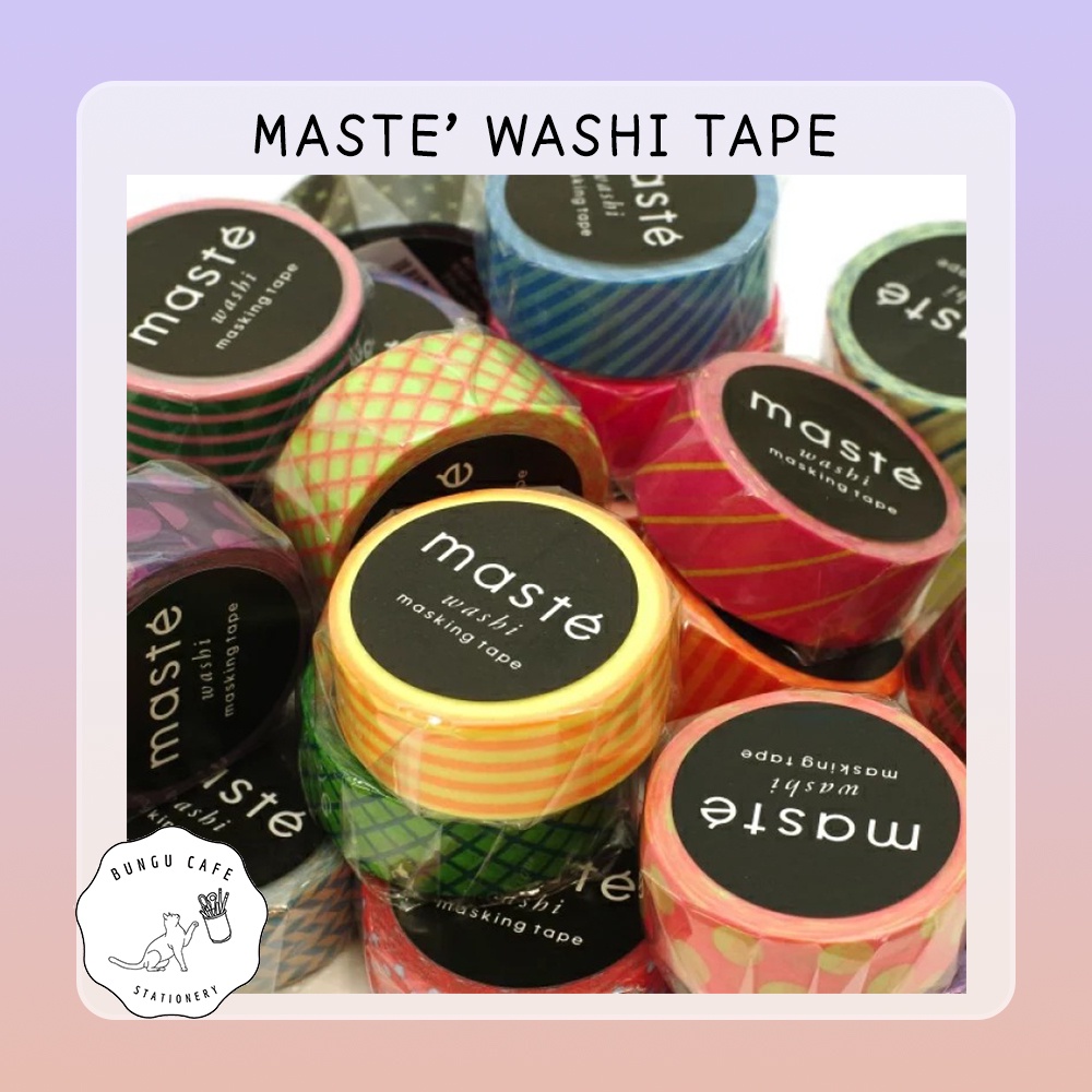 maste' washi tape marking tape Japaness paper / มาร์กกิ้ง เทป เทปกระดาษญี่ปุ่น สีสดใส ลวดลายน่ารัก