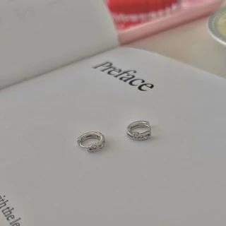 A.piece ต่างหูเงินแท้ [all silver 925] petite galaxy one-touch