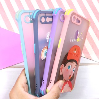 Oppo F9 เคสออปโป้ พร้อมส่ง!! เคสกันกระแทก เคสกันเลนส์กล้อง เคสกันกล้อง เคสการ์ตูน ขอบสี เคสแฟชั่น เคสหลังขุ่น