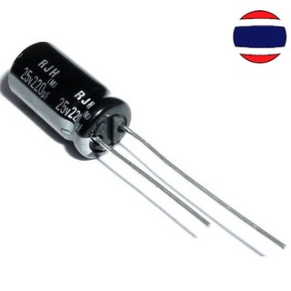 1PCS คาปาซิเตอร์ (ด) Higt quality 25V 220UF 6*12mm 220UF 25V 6*12 Electrolytic capacitor