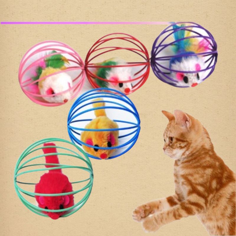 บอลกรงหนู​ ของเล่นแมว​ ลูกบอลแมว​ หนูปลอม