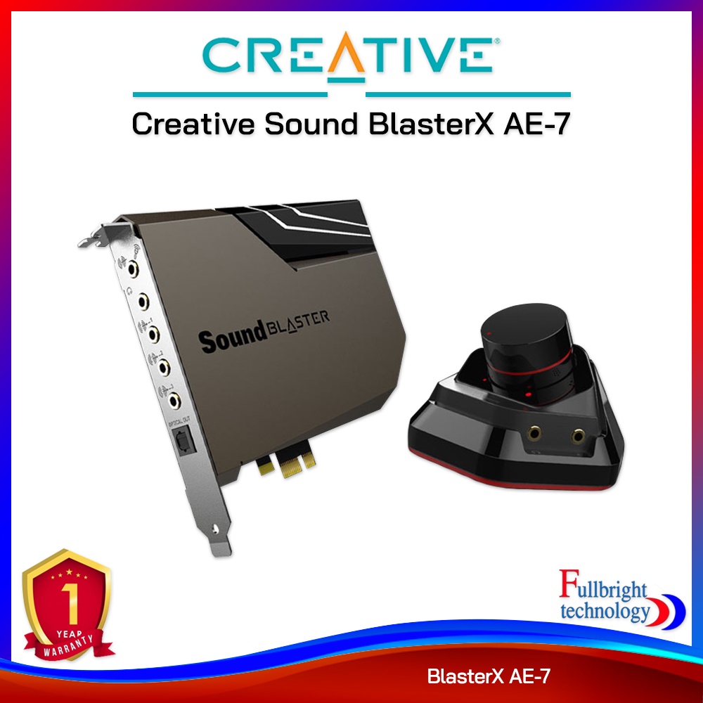 Creative Sound Blaster X AE-7 Internal Sound Card ซาวด์การ์ดคุณภาพสูง รองรับระบบเสียง 7.1 รับประกันศูนย์ไทย 1 ปี
