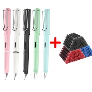 1 pen+10 ink Kawaii Fountain pen calligraphy fashionable Multi-function pen 0.38mm EF Nib school supplies stationery pen scrapbooking