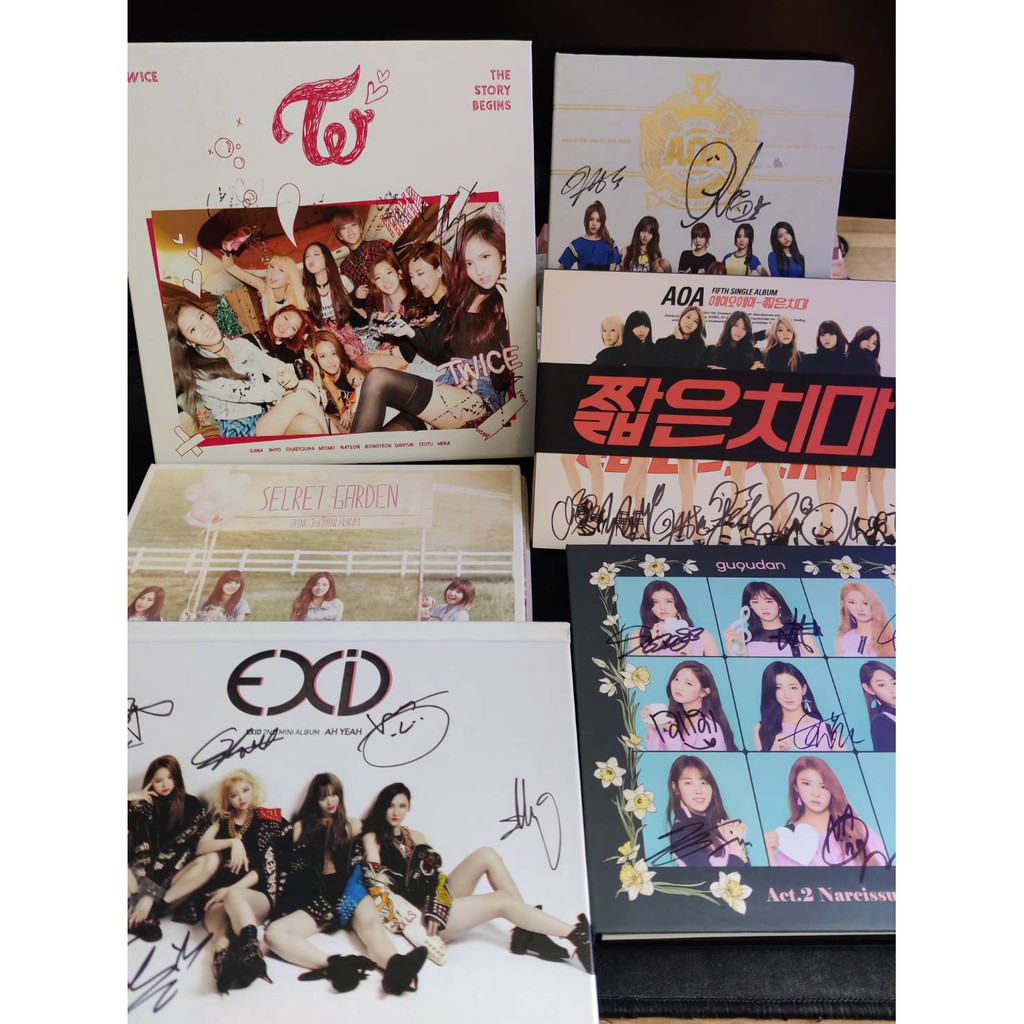 [สินค้าพร้อมส่ง]ซีดีพร้อมลายเซ็น Twice,AOA,Gugudan,Apink