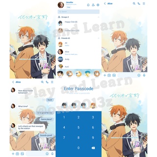 Sasaki and Miyano (佐々木と宮野) ซาซากิกับมิยาโนะ  Sticker Theme Emoji Line สติ๊กเกอร์ ธีม อิโมจิไลน์