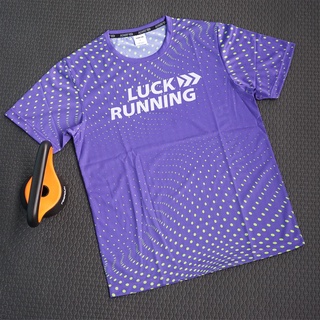 เสื้อวิ่งแขนสั้น (ชญ) Luck running ผ้า DryTech (S11)