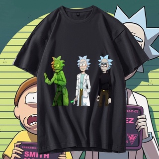 🌟พร้อมส่ง🌟เสื้อยืด Rick With Different T-Shirts Mens  Printed T-Shirt Korean Fashion Short Sleeve For Men Shirt