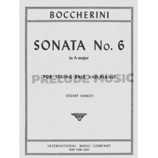 (โค้ดINCSM2Lลด70฿) (String Bass) Boccherini, L: Sonata No.6 A Maj Kb Pft (IMC2118)