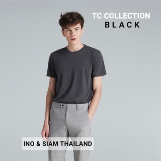 เสื้อยืดสีพื้นคอกลมแขนสั้น เนื้อผ้านุ่มใส่สบาย ไม่ต้องรีด