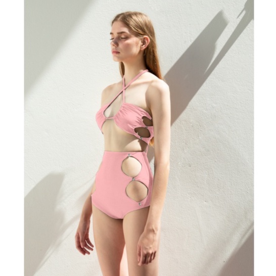 O&B ชุดว่ายน้ำ รุ่น KIM TWO-PIECE SWIMSUIT IN PINK WAVE-28087SF00552F_U2PIXX