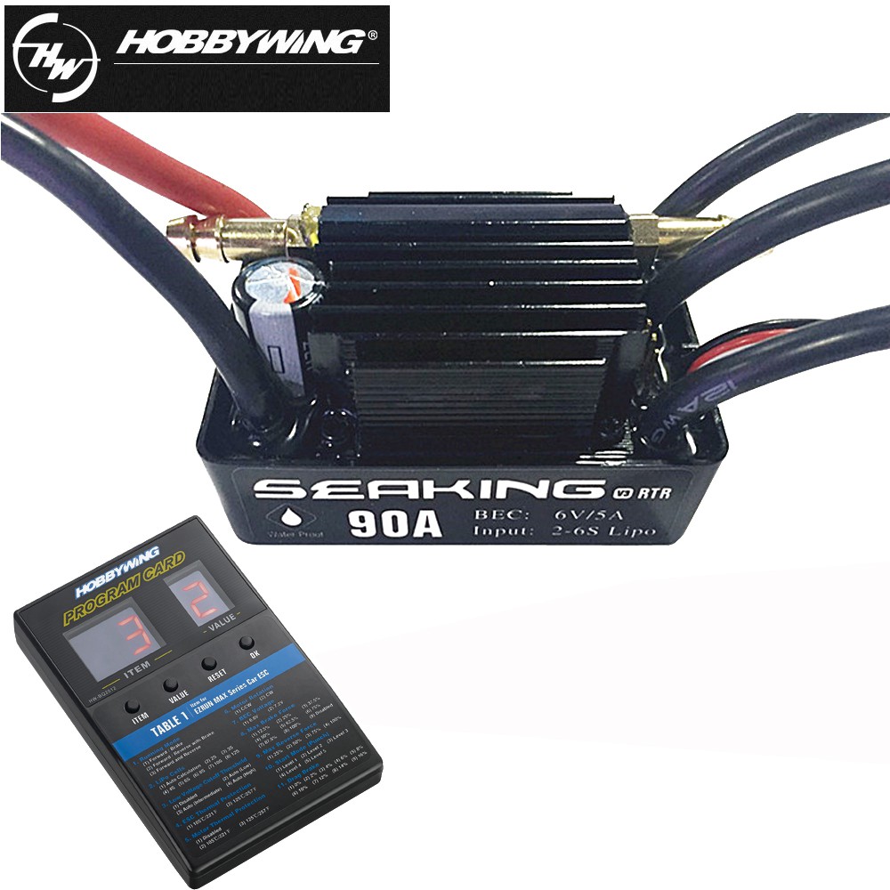 Hobbywing Seaking 90A V3 2-6S Lipo 6V/5A อุปกรณ์ควบคุมความเร็ว Esc Rc สําหรับเรือบังคับวิทยุ