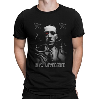 เสื้อยืดคอกลม ผ้าฝ้าย พิมพ์ลาย Hovard Lovecraft Horror Tee แฟชั่นคลาสสิก สําหรับผู้ชาย