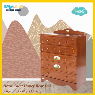 Idawin ตู้ลิ้นชักใส่เสื้อผ้าเด็ก รุ่น Draw Chest Honey Bear Oak