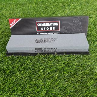 หินลับมีด 2หน้าตราห้าเสือดำขนาดเล็ก(ของแท้)กล่องดำ