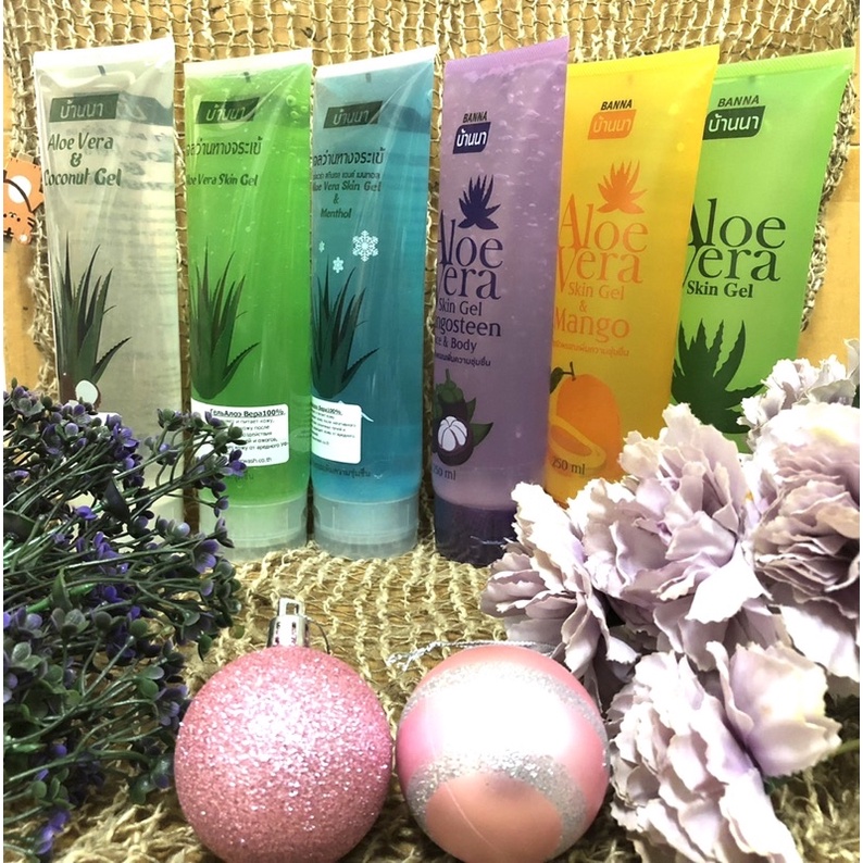 Banna Aloe Vera Gel 250 ml เจลว่านหางจระเข้ 6 สูตร 1 หลอด