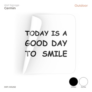 สติกเกอร์กระจก ลาย TODAY IS A GOOD DAY TO SMILE สําหรับตกแต่ง