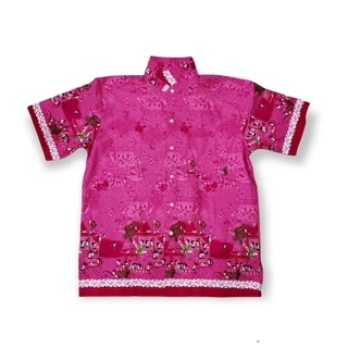 เสื้อเชิ้ต(ผู้ใหญ่)เสื้อลายการละเล่นไทย เสื้อบาติก คอปก ลายเด็กไทย เนื้อผ้าเกรดพรีเมี่ยม