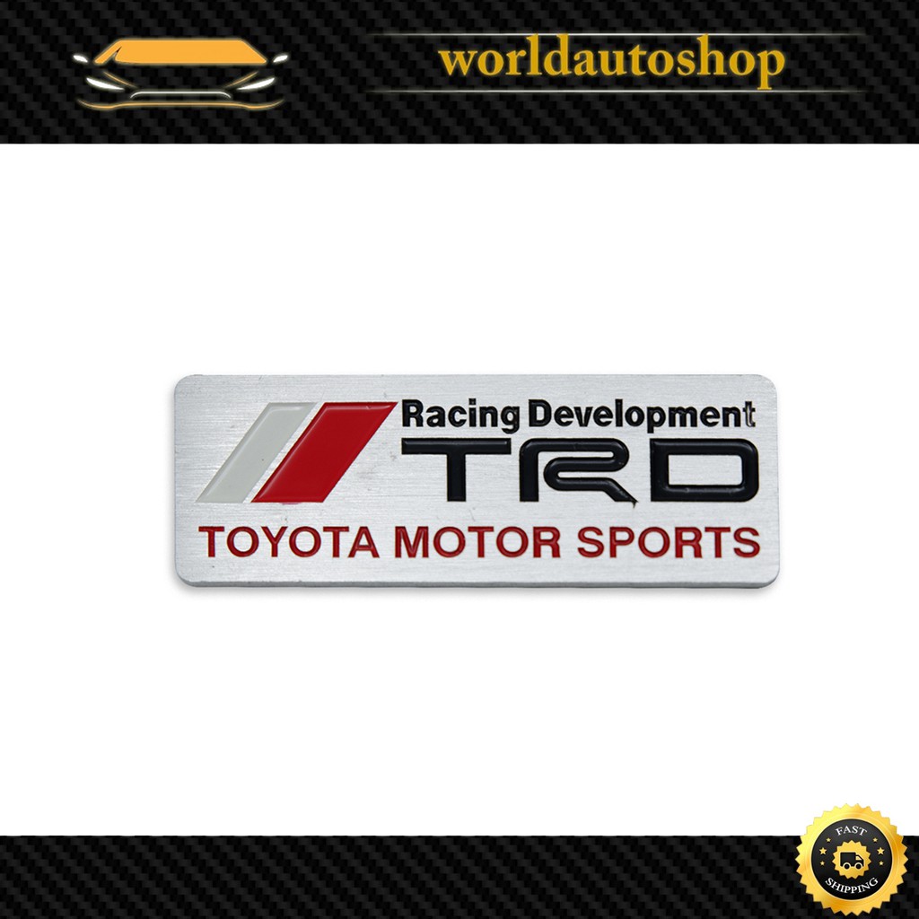 โลโก้ ติดท้าย เพลส "TRD Motor Racing" โตโยต้า โคโรลล่า อัลติส Corollar Altis, Camry, Hilux Vigo, Vios, Fortuner Toyota
