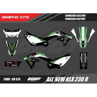 สติ๊กเกอร์วิบาก KAWASAKI KLX 230R ทั้งคัน Graphic kit สติ๊กเกอร์เคลือบเงา สุดคุ้ม