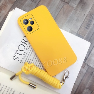 ใหม่ เคสโทรศัพท์มือถือ TPU แบบนิ่ม พร้อมสายคล้องคอ สําหรับ Realme C35 9 Pro+ 9i 2022