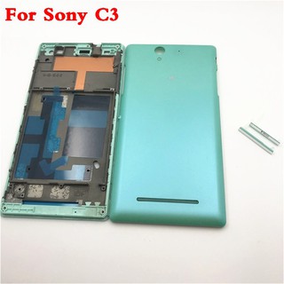 LCD Display Frame Bezel Housing Cover Frame For Sony Xperia C3 S55T S55U Front Screen Frame Board Replacemenrt Repair