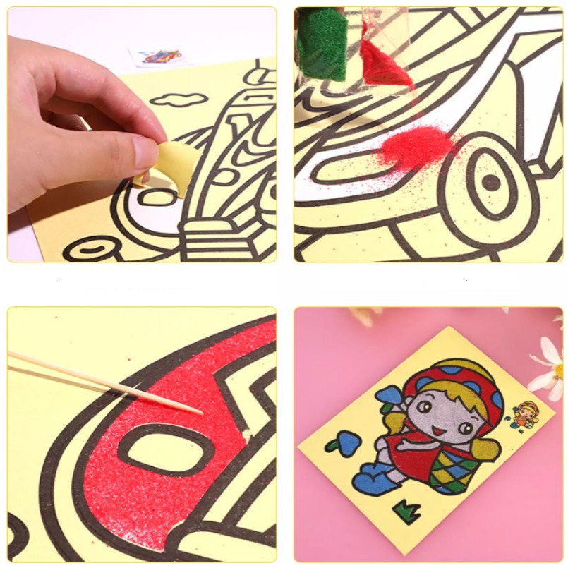 ของเล่นเด็ก ทรายระบายสี 20.5 * 15 cm.(ราคาต่อ 1 ชิ้น สุ่มลาย) - รูปที่ 3