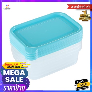 ชุดกล่องอาหารเหลี่ยม 0.6 ลิตร CHEF 6072 4 ชิ้นRECTANGULAR FOOD CONTAINER SET MICRON CHEF 6042 4PCS