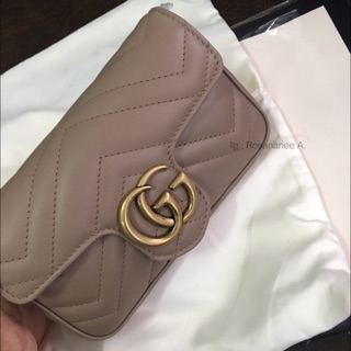 New Gucci marmont super mini nude color