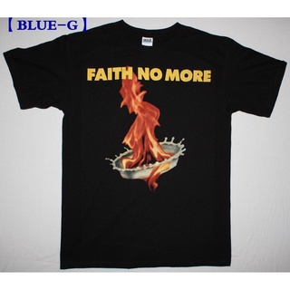 เสื้อยืดcalandfashion๑❈▽【BLUE-G】Faith No More The Real Thing89 Mike Patton Mr.Bungle Fantomas New Black T-Shirt 100% Co