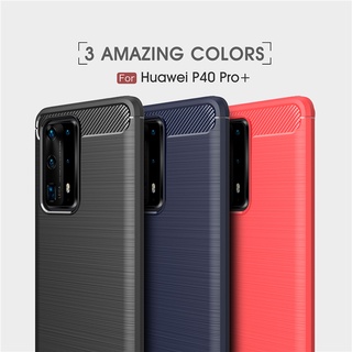 เคสซิลิโคนนิ่ม คาร์บอนไฟเบอร์ กันกระแทก สําหรับ Huawei P50 Pro P50e P40 Pro Plus P30 Pro P20 Pro Mate 40 Pro 30 Pro 20 Pro 10 Pro