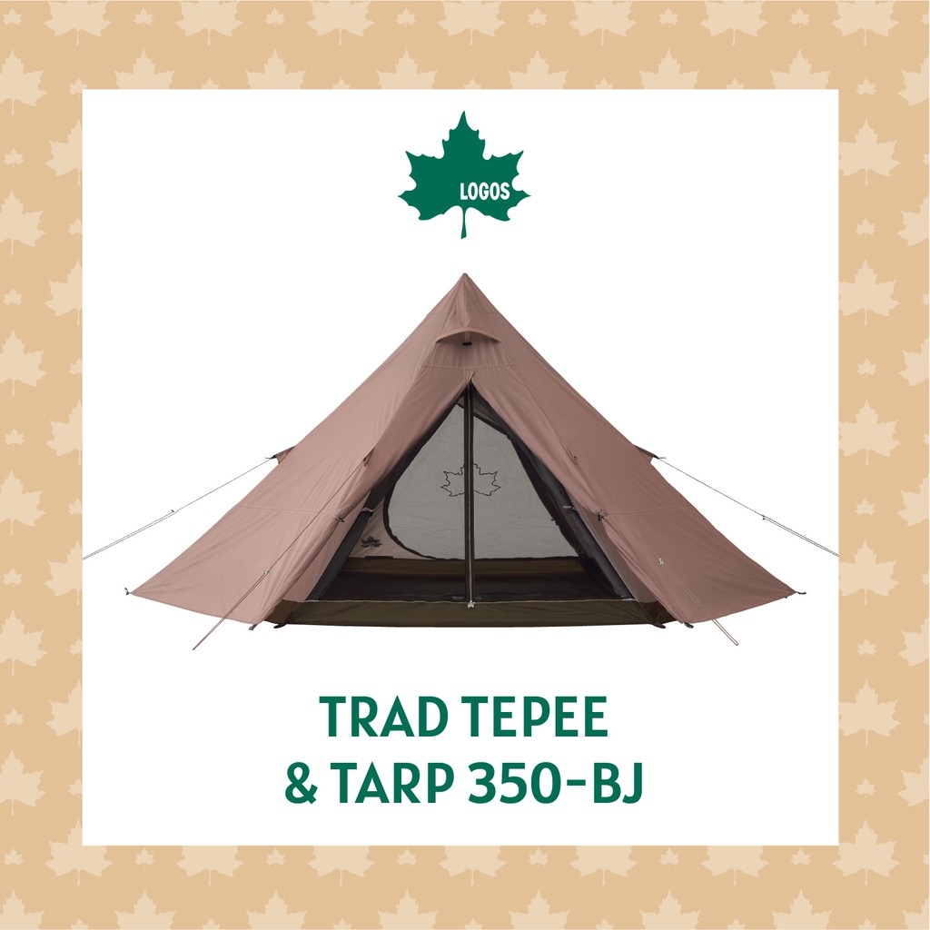 LOGOS เต็นท์กระโจม พร้อมฟลายชีท Trad Tepee & Tarp 350-BJ