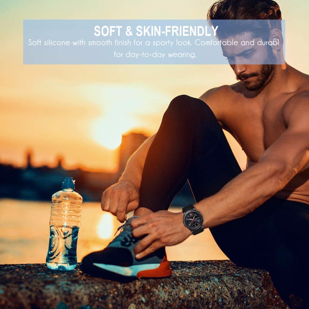 สายรัดสายนาฬิกาซิลิโคนสำหรับ Samsung Gear S3 Classic Frontier 22mm - รูปที่ 6