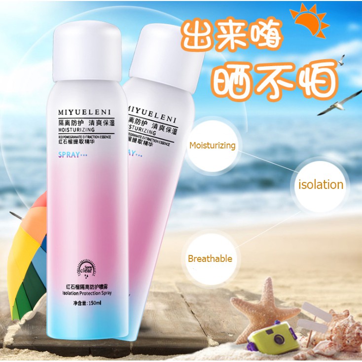 พร้อมส่ง สเปรย์ กันแดด ยอดฮิต! สเปรย์กันแดด ปรับผิวขาว ใส ยอดฮิต! ผลิตภัณฑ์บำรุงผิว spray sunscreen มีเก็บปลายทาง