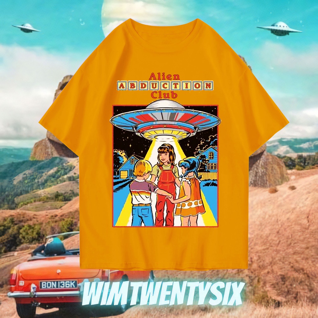 ALIEN ABDUCTION CLUB VINTAGE TEE (เสื้อยืดขนาดใหญ่)
