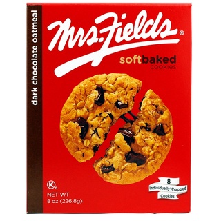 Mrs Fields Dark Chocolate Oatmeal Cookies 226.8g.คุกกี้ข้าวโอ๊ตดาร์กช็อกโกแลต อาหาเครื่องดื่ม ขนมขบเคี้ยว