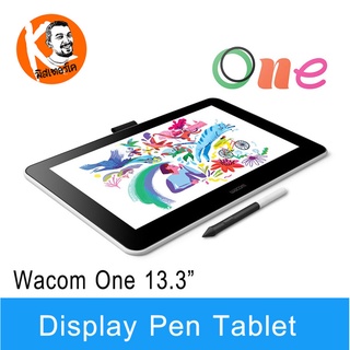 Wacom One Creative Pen Display 13.3นิ้ว เม้าส์ปากกา พร้อมหน้าจอสำหรับวาดภาพกราฟิก เชื่อมต่อได้ทั้ง Android , Mac, Win...