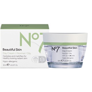 No7 Beautiful Skin Cream Normal-Oily  50 ml; นัมเบอร์เซเว่น บิวตี้ฟูล สกิน ครีม  สำหรับผิวธรรมดาถึงผิวมัน