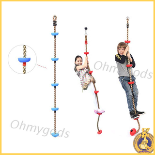 OMG* Jungle Gym Climbing Rope with Platforms and Disc Swing Seat Fitness Swing Set