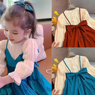 เดรสเด็กผู้หญิง 12เดือน-12ปี เดรสเด็กผู้หญิงแขนสั้นชุดเจ้าหญิงวันเกิดกระโปรงกระโปรงสไตล์เกาหลีสาวชุดลำลอง