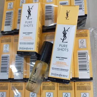 YSL เซรั่ม กล่อง 7 mL. (ห้าง10 mL.1100บาท ) 7ml YVES SAINT LAURENT NIGHT REBOOT SERUM ฟื้นบำรุงผิว ไนท์ รีบู๊ตผิว 7ml