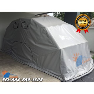 โรงจอดรถสำเร็จรูป พับเก็บได้ CARSBRELLA  รุ่น EASY สำหรับรถยนต์ที่มีขนาดเล็ก