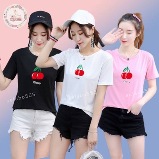 SALABO(พร้อมส่ง)เสื้อยืด ลายผลไม้ 🍉🍇🍓🍈🍍 มี 7 สี ผ้านิ่ม ใส่สบาย #F001