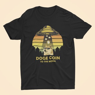 เสื้อยืดโอเวอร์ไซส์พร้อมส่งจากไทย 🚀 เสื้อ Dogecoin ลาย Doge To The Moon เสื้อ Bitcoin เสื้อ Cryptocurrency เสื้อคริปโต