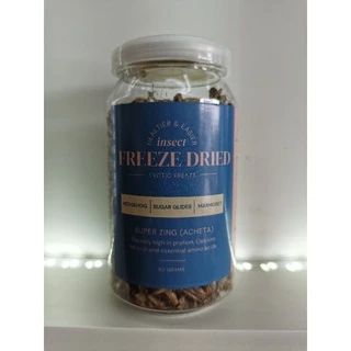 ซุปเปอร์ซิ่งสะดิ้งฟรีซดราย Super Zing Freeze Dried Cricket Acheta สำหรับสัตว์กินแมลง ชูก้า กระรอก เม่นแคระลิงมาโมเสท